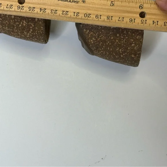 Clarks Black Wedge Sandals Leather Two-Strap Design with Adjustable Buckles 9 - Picture 6 of 9